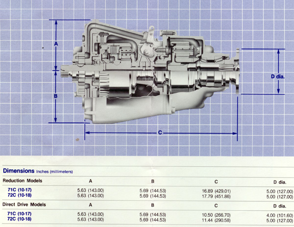 Simplicity Marine Drives - Velvet Drive/Borg Warner 71 Series.